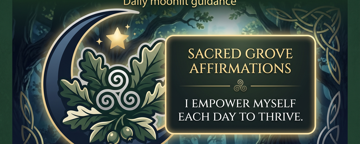 Sacred Grove Affirmations promotional artwork